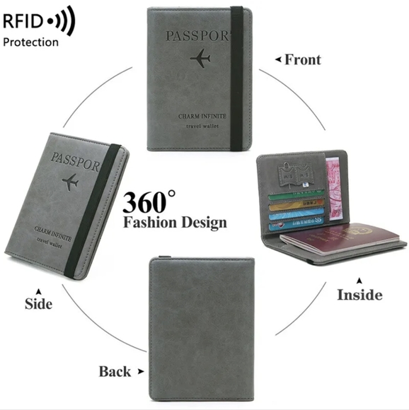 Passport Holder Travel Essentials Passport Wallet RFID Blocking for Men Women US - Picture 4 of 5